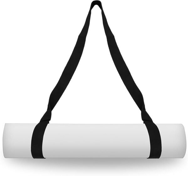 Adjustable Cotton Yoga Mat Carry Strap – Durable, Elastic & Multifunctional Shoulder Sling for All Mat Sizes