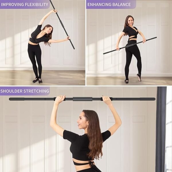 Adjustable Yoga Stick – 58" Alloy Steel Mobility Stick for Stretching, Balance, and Full-Body Exercise - Image 5