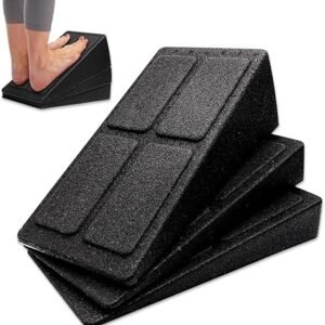 Adjustable Slant Board Set – 3-Piece Foldable Wedge Blocks for Calf, Ankle & Leg Stretching | Knee Support for Yoga, Squats & Rehab