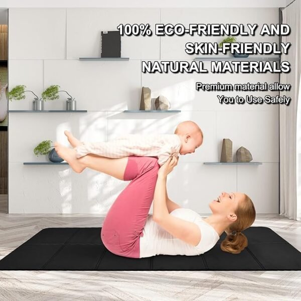 Foldable Yoga Mat – Extra Wide & Thick, 72" x 32" x 0.32", Portable and Cushioned for Home, Studio, or Travel Use - Image 5