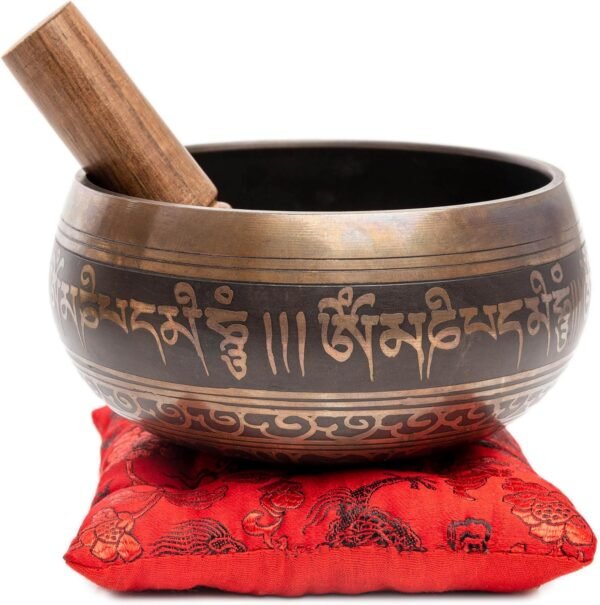 Tibetan Singing Bowl Set – Handcrafted Meditation Bowl with Mallet, Cushion, and Sound Therapy - Image 8